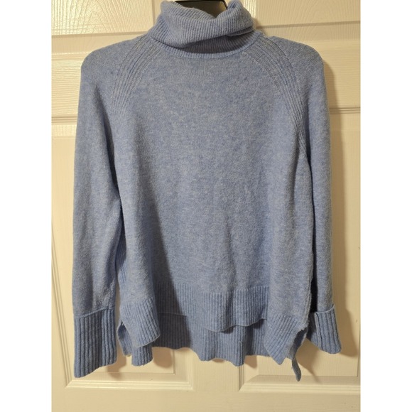 J.CREW Sweaters - J Crew Turtle Neck Wool Blend  Knit Sweater Size Small Baby Blue